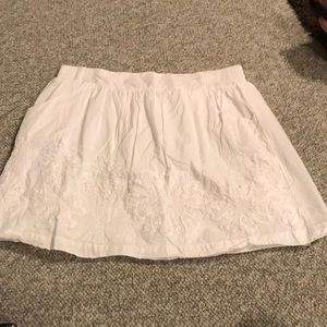 Short white skirt